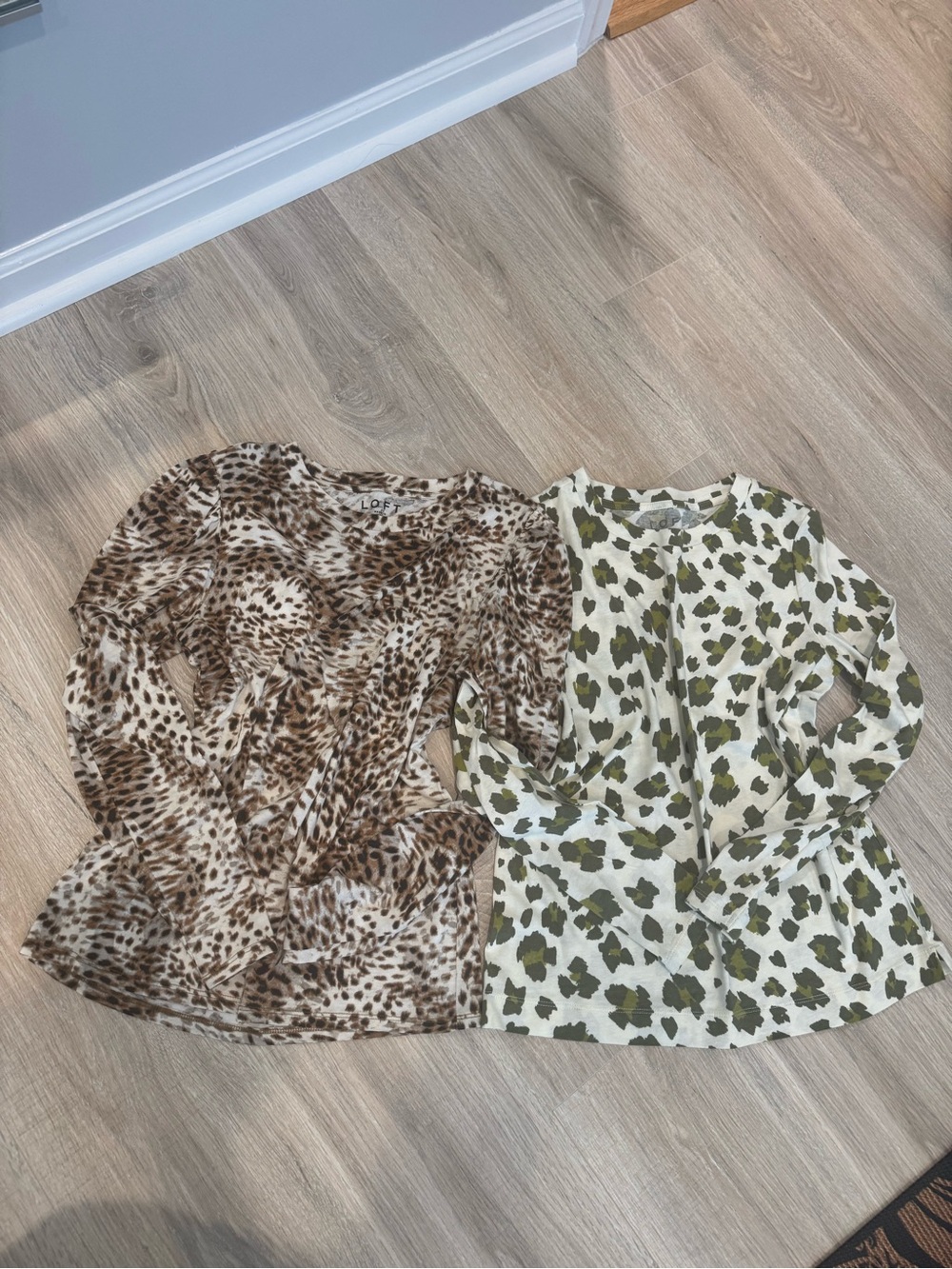LOFT Long Sleeve Tee Bundle! 2 Animal Print Tops